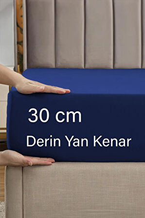 | Ranforce | Pamuklu Tek / Çift Kişilik Lacivert Lastikli Çarşaf | 14 Renk | Fıtted |