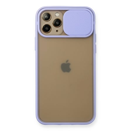 Apple İphone 11 Pro Kılıf Palm Buzlu Kamera Sürgülü Silikon - Lila