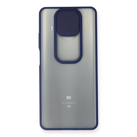 Xiaomi Mi 10t Lite Kılıf Palm Buzlu Kamera Sürgülü Silikon - Lacivert