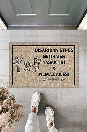 Kişiye Özel Üretim Sevimli Köpek Kapı Önü Paspası