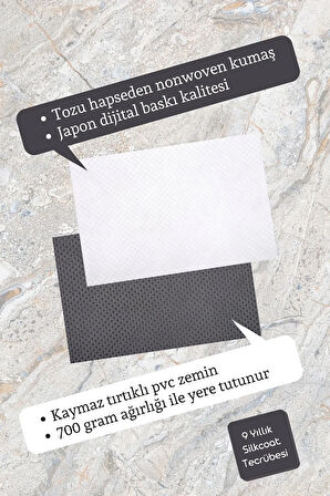 Kapı Paspası Renkli Kelebekler Hoşgeldiniz Yazılı Kapı Önü Paspas