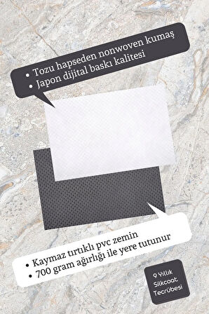 Kapı Paspası Kedili Eve Hoş Geldiniz Yazılı Kapı Önü Paspas