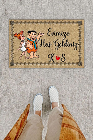 Home Dekoratif Dijital Baskı Iç Ve Dış Kapı Önü Paspası 70x45 Cm