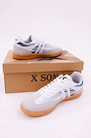 Dijital Baskı Unisex Beyaz-Füme Sneaker Ayakkabı