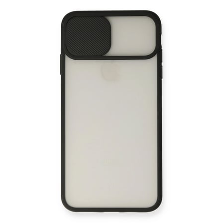 Apple İphone Xs Max Kılıf Palm Buzlu Kamera Sürgülü Silikon - Siyah