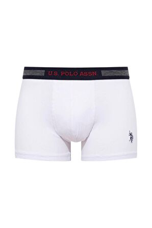 U.S. Polo Assn. Erkek 3Lü Boxer Lacivert-Gri Melanj-Beyaz