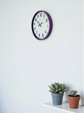 36 Cm Mor Standart Duvar Saati iegxx