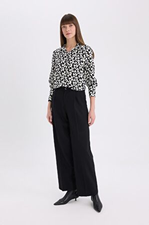 DeFacto Regular Fit Baskılı Uzun Kollu Gömlek I8266AZ25SPBK81
