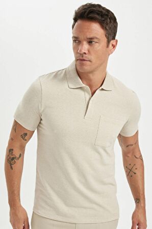 DeFacto Slim Fit Kısa Kollu Polo Tişört D0031AX24SMBG754