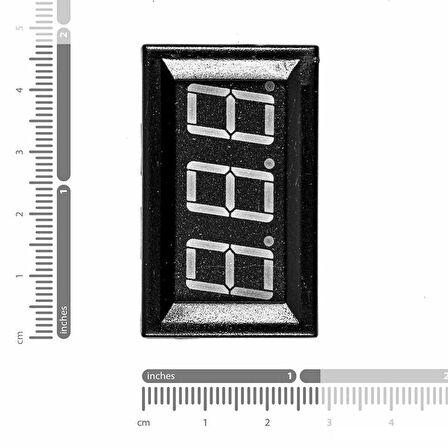 0.56 inç 3.5-30V 2 Kablolu DC Kırmızı Voltmetre