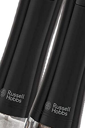 Russell Hobbs 28010-56 Pilli Tuz ve Karabiber Değirmeni Seti - Siyah Baslanmaz Çelik