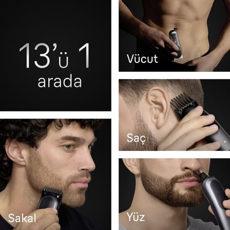  Braun Hepsi Bir Arada Series 7, 13'ü 1 Arada Tıraş Kiti, Problade, Autosense, AIO7560