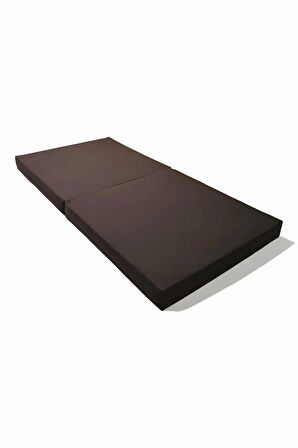 Bebek Yatağı-Katlanır Bebek Yatağı-Beşik Yatağı 60x120 7 cm Kalınlık -Kahverengi Keten