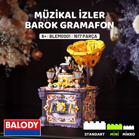 Balody Müzikal İzler – Barok Gramafon (BLEM0001) – Mini Blok Yapı Oyuncakları Seti