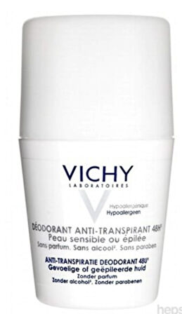 Vichy Anti-Transpirant Hassas Ciltler için 48h Yatıştırıcı Terleme Karşıtı Kadın Roll-On Deodorant 5