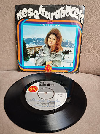 Neşe Karaböcek ‎– İntizar / Karlı Bir Kış Günü - 1973 Türkiye Basım  45 lik Plak
