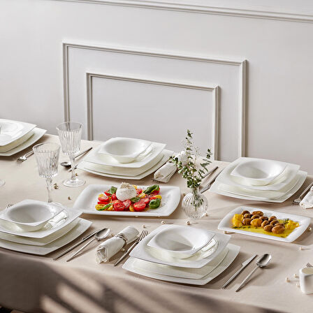 Fine Pearl Helen 58 Parça 12 Kişilik Yemek Takımı