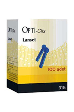 1 Kutu Strip (50 Adet) + 1 Kutu (100 Adet) Opti-clix Parmak