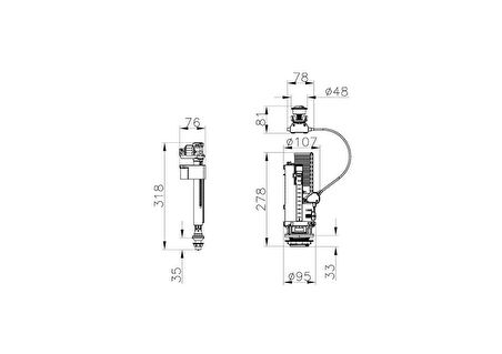 VitrA 330B2010 Çift Kademeli İç Takım (3/6Lt)