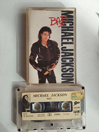 Michael Jackson – Bad - 1987 Türkiye Basım 2. El Kaset Albüm ( Uzelli)