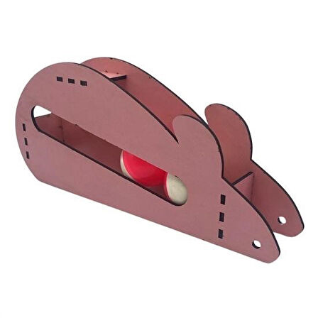 Evyora®  Fare Kedi Oyunu Ahşap 2 Toplu Kedi Oyuncağı Tahta Kedi Oyunu Tahta Fare Ve Toplu Oyuncak