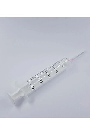 Veteriner Tek Kullanım 25ml Steril Enjektör Pembe İğneli 1000 Adet