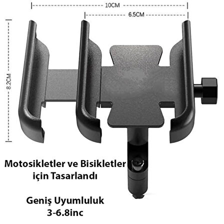 ALLY Alüminyum Alaşım Bisiklet Motorsiklet Gidon Telefon Tutucu