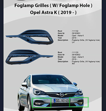 SİS KAPAĞI SİSLİ SAĞ ASTRA-K 19-