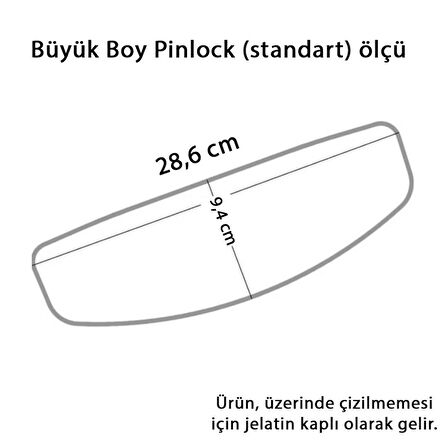 KASK BUĞU ÖNLEYİCİ PİNLOCK 28,6 CM ŞEFFAF