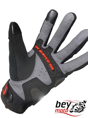 SCOYCO MC117 KORUMALI KADIN MOTOSİKLET ELDİVENİ KIRMIZI SİYAH