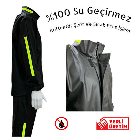 BEYMOTO PVC REFLEKTÖRLÜ YAĞMURLUK TAKIMI