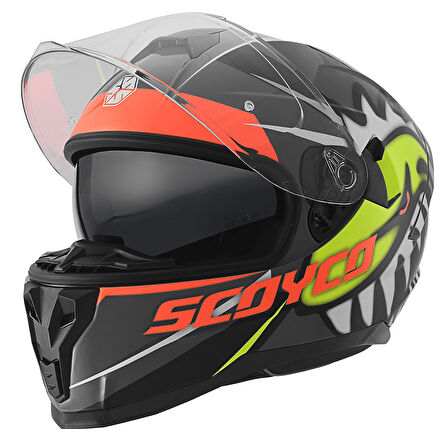 SCOYCO SHARK KAPALI KASK