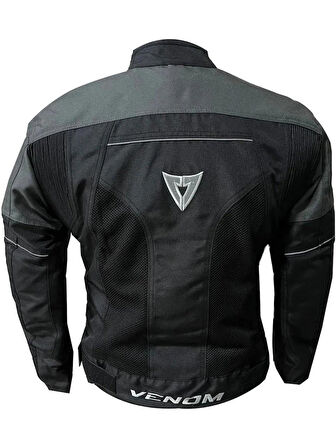 VENOM DYNAMIC 4 MEVSİM MOTOSİKLET MONTU SİYAH - GRİ