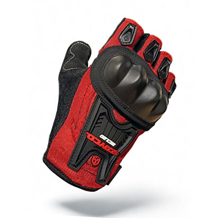 Scoyco Mc12-D Korumalı Kısa Motosiklet Eldiveni Kırmızı