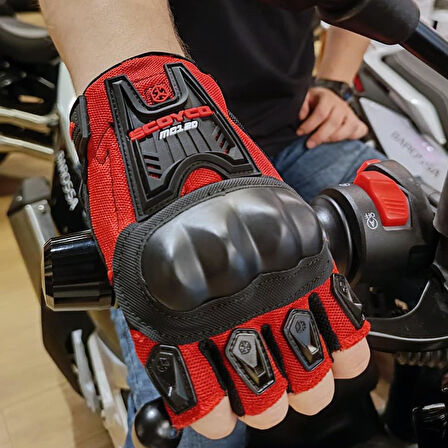 Scoyco Mc12-D Korumalı Kısa Motosiklet Eldiveni Kırmızı