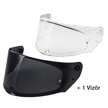 LS2 RAPID 2 R MAT SİYAH MOTOSİKLET KASKI SİYAH VE ŞEFFAF VİZÖR + SPOİLER