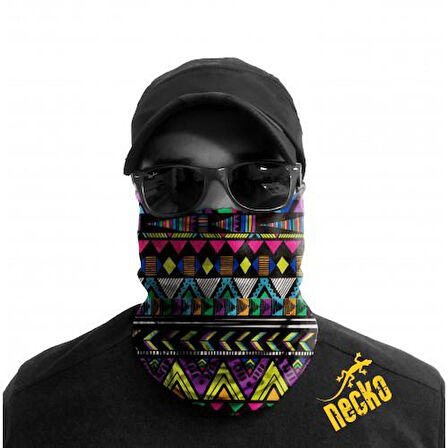 Etnik Desen Maske 4 Mevsim Motosiklet ve Outdoor Bandana - Balaklava DN0312