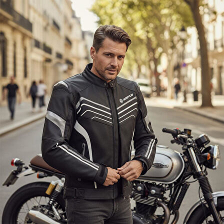 SCOYCO JK153 SİYAH GRİ KORUMALI MOTOSİKLET MONT