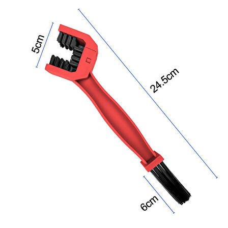 Motosiklet Zincir Temizlik Fırçası Kırmızı