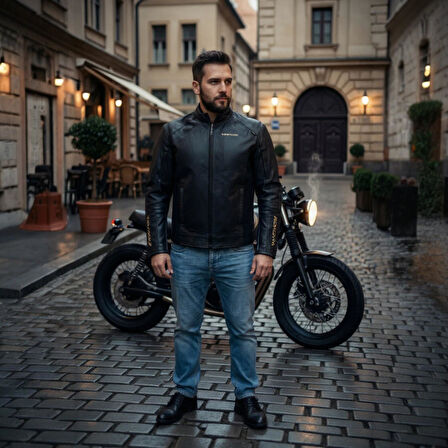 VENOM D2 RACING DERİ MONT SİYAH