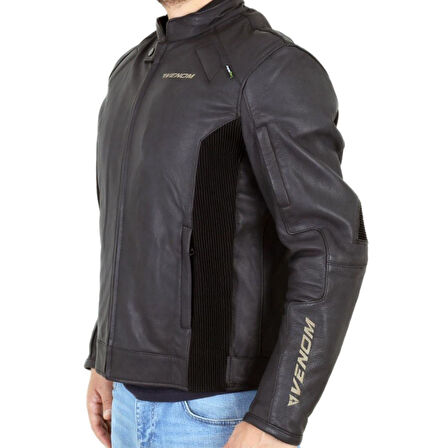 VENOM D2 RACING DERİ MONT SİYAH