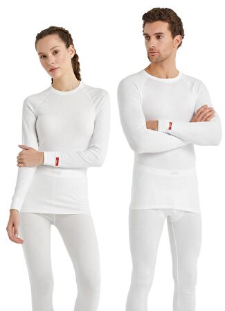 Uzun Kol Thermal Unisex İçlik Beyaz C9T52NO9