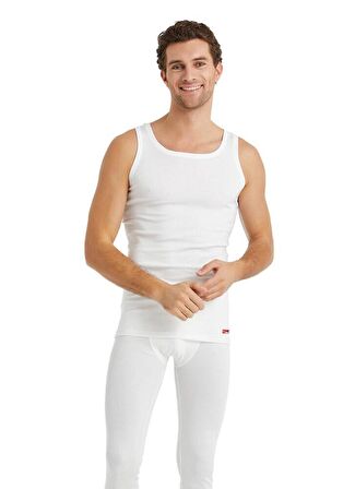 Thermal Sıfır Kol Atlet Unisex İçlik Beyaz C0T6N2O9