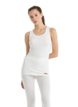 Thermal Sıfır Kol Atlet Unisex İçlik Beyaz C0T6N2O9