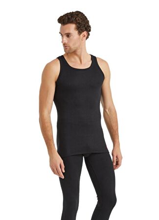 Thermal Sıfır Kol Atlet Unisex İçlik Siyah C0T6N2O9