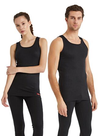 Thermal Sıfır Kol Atlet Unisex İçlik Siyah C0T6N2O9