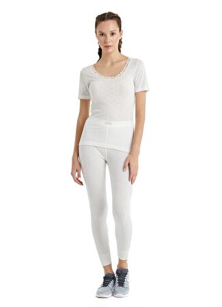 Kadın Kısa Kol Level 1 Beyaz Thermal C7T6N2O1