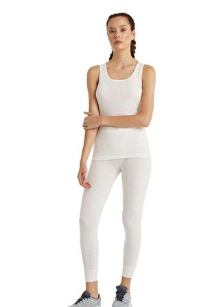 Kalın Askı Kadın Thermal Level 1 Atlet Beyaz C6T6N2O1