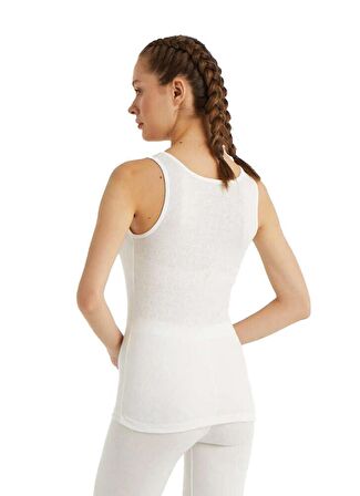 Kalın Askı Kadın Thermal Level 1 Atlet Beyaz C6T6N2O1