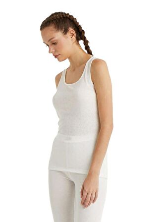 Kalın Askı Kadın Thermal Level 1 Atlet Beyaz C6T6N2O1